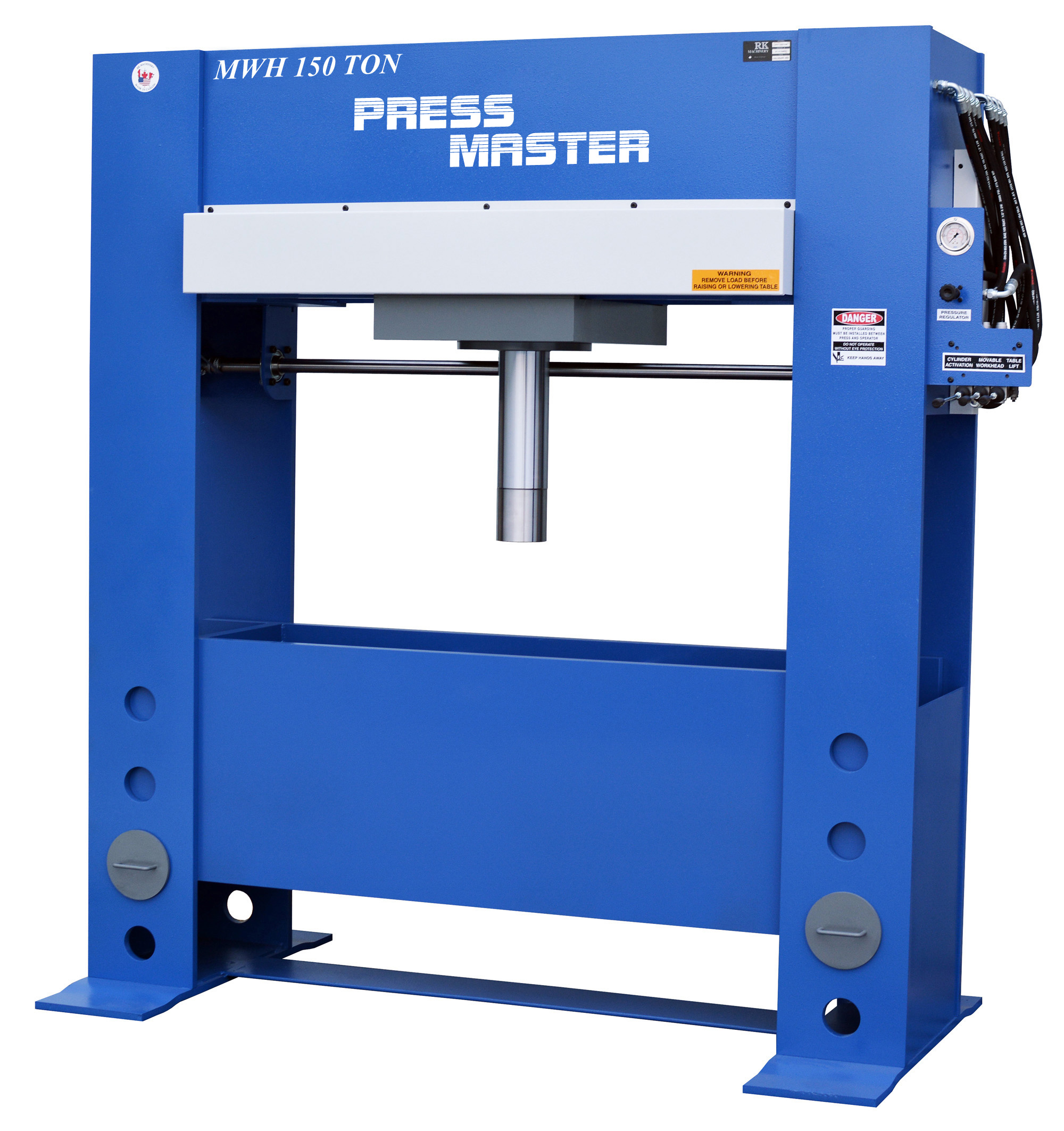 Press Master Extra Wide H Frame Hydraulic Press 150 ton